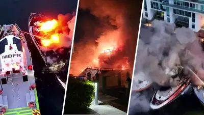 WATCH: Multiple yachts catch fire in Sunny Isles Beach
